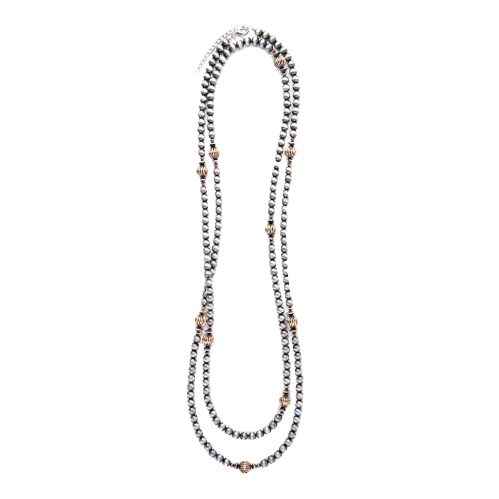 West and Co Jewelry West and Co Faux Navajo with Burnished Gold Melon Beads Necklace