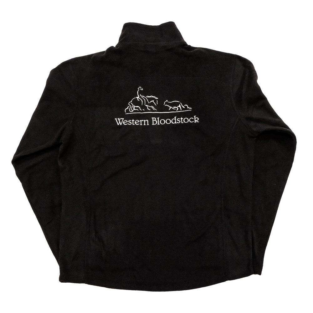 Western Bloodstock Apparel Western Bloodstock Full Back Embroidered Logo Mens Black Microfleece Half-zip Pullover