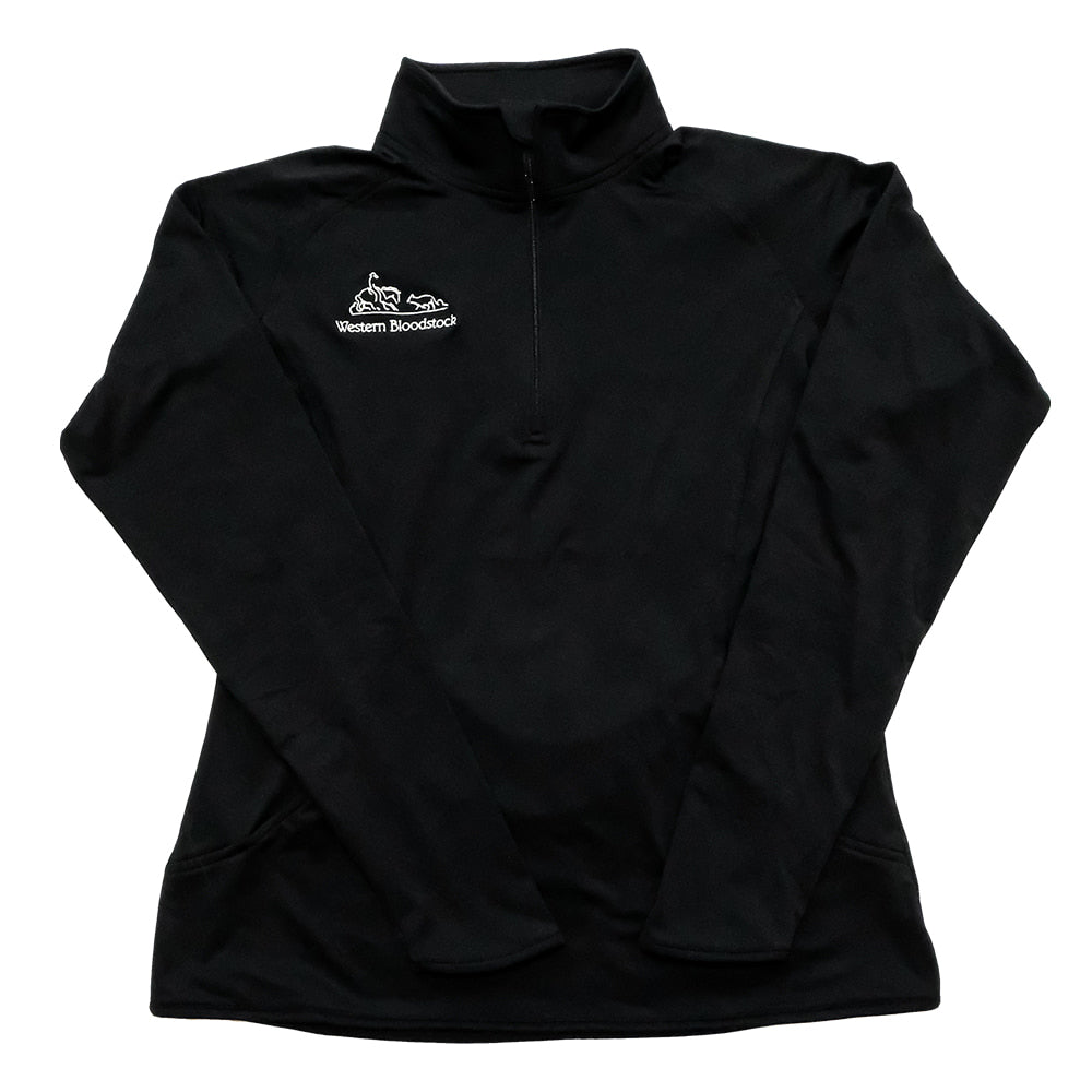 Western Bloodstock Apparel Western Bloodstock Full Chest Logo Embroidery Black Half-zip Women's Pullover