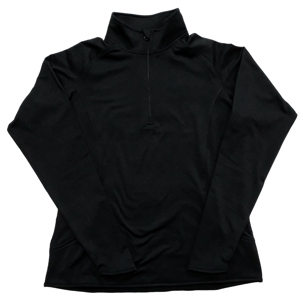 Western Bloodstock Apparel Western Bloodstock Full Embroidered Back Cutting Logo Black Poly Spandex Women's Half-zip Pullover - Plus Size