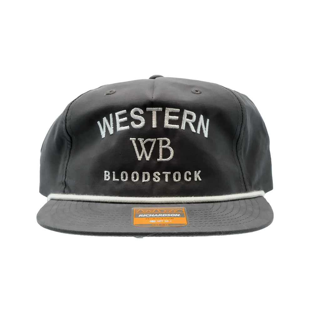 Western Bloodstock Hats Western Bloodstock Five Panel Trucker with Rope Charcoal Cap