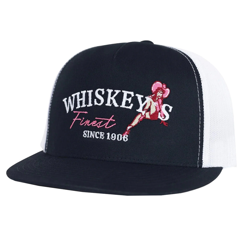 Whiskey Bent Hat Co Hats Whiskey Bent Hat Co Black and White The 155 Cap