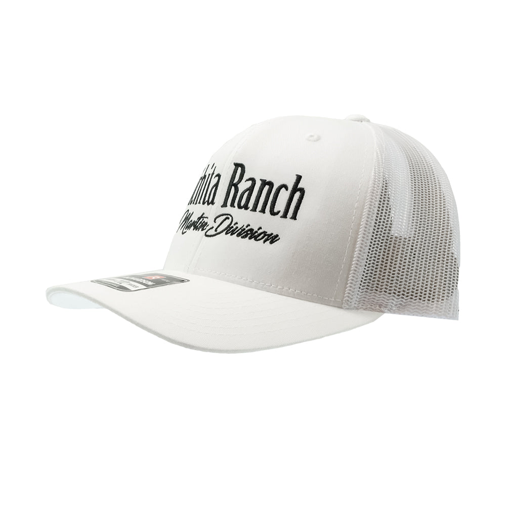 Wichita Ranch Hats Wichita Ranch Martin Division White with Black Embroidery Cap