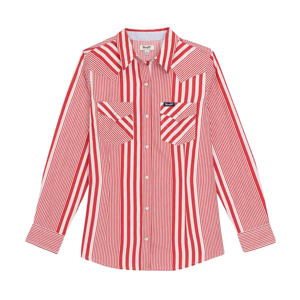 Wrangler 2000 LONG SLEEVE WOMENS RETRO WESTERN SNAP LONG SLEEVE SHIRT IN RED