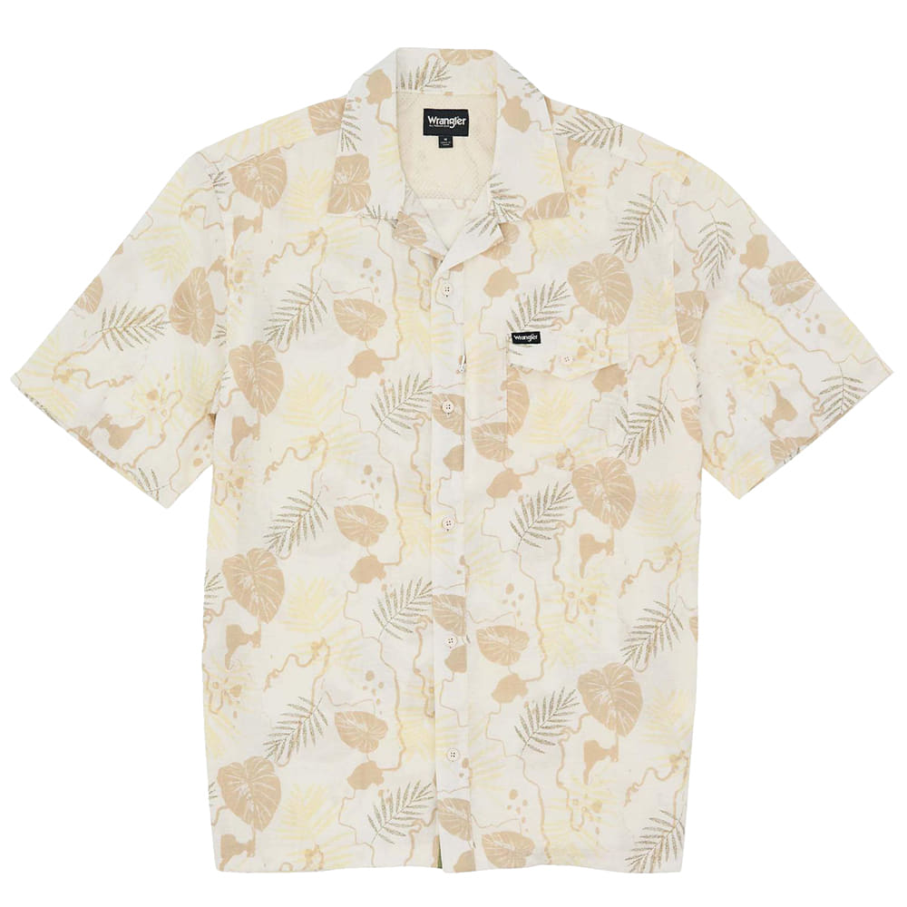 Wrangler 2000 SHORT SLEEVE MENS SHORT SLEEVE CLEAN SNAP SHIRT IN JET STREAM FLORAL