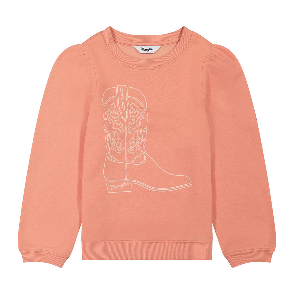 Wrangler 3000 GIRLS OUTERWEAR Girls Puff Sleeve Sweat Shirt