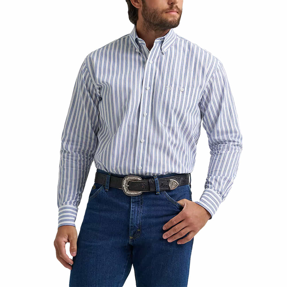 Wrangler Apparel George Strait  One Pocket Long Sleeve Shirt