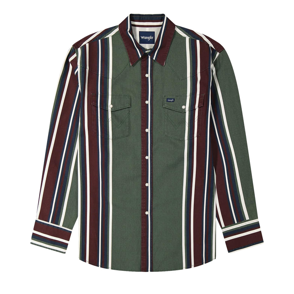 Wrangler Apparel Vintage Inspired Brushpopper Long Sleeve Shirt