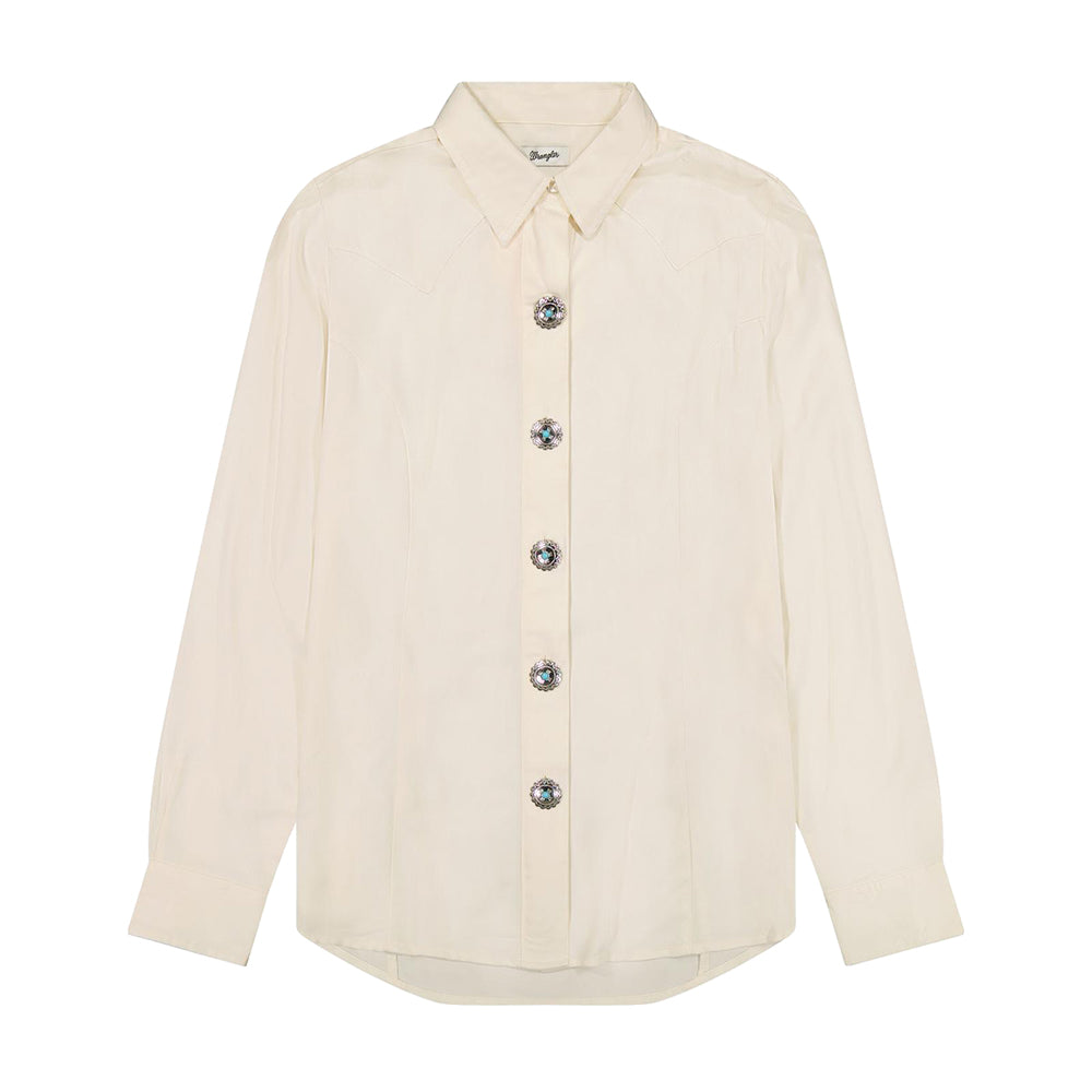 Wrangler Apparel W Western L/S Blouse Concho Buttons