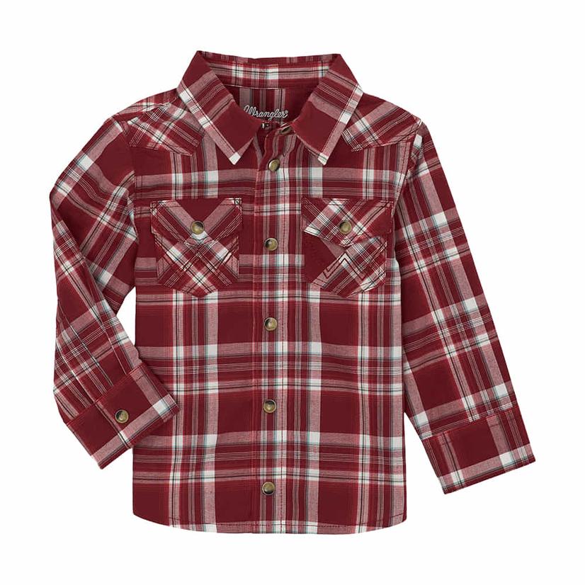 Wrangler Apparel Wrangler Infant Boys Long Sleeve Shirt In Red