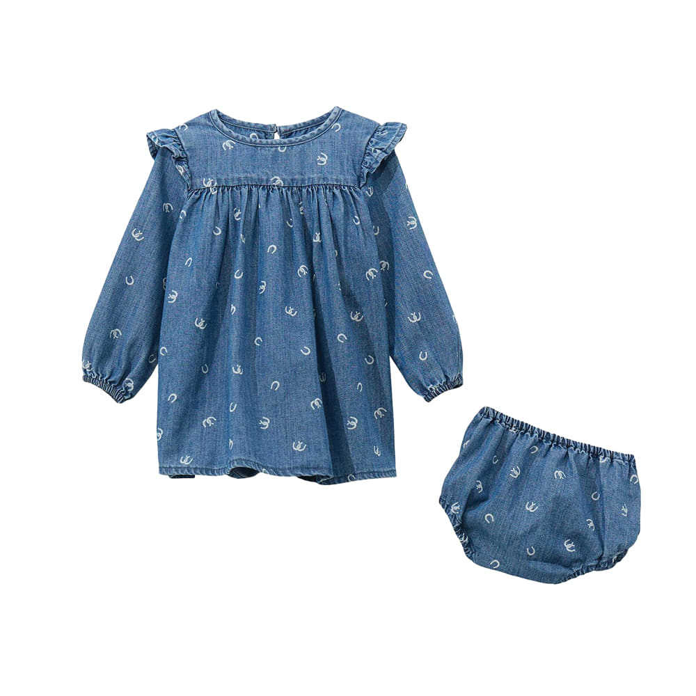 Wrangler Apparel Wrangler Infant Girl's Denim Trapeze Dress