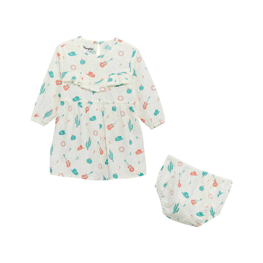 Wrangler Apparel Wrangler Infant White Long Sleeve Dress