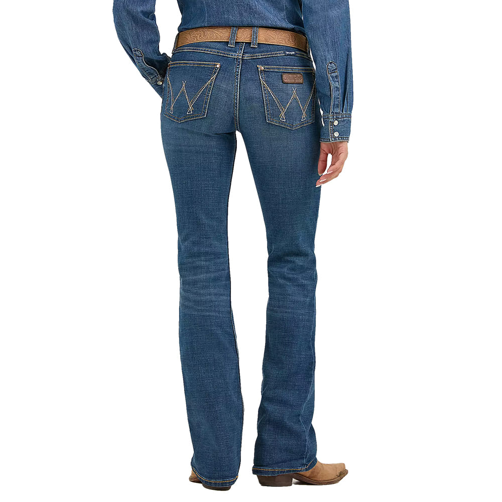 Wrangler Apparel Wrangler Mae Mid-Rise Dark Blue Plus Women's Bootcut Jeans