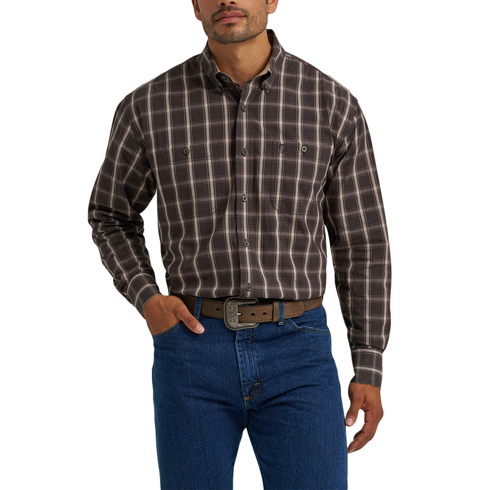 Wrangler Apparel Wrangler Men's Brown George Strait Collection Long Sleeve Shirt