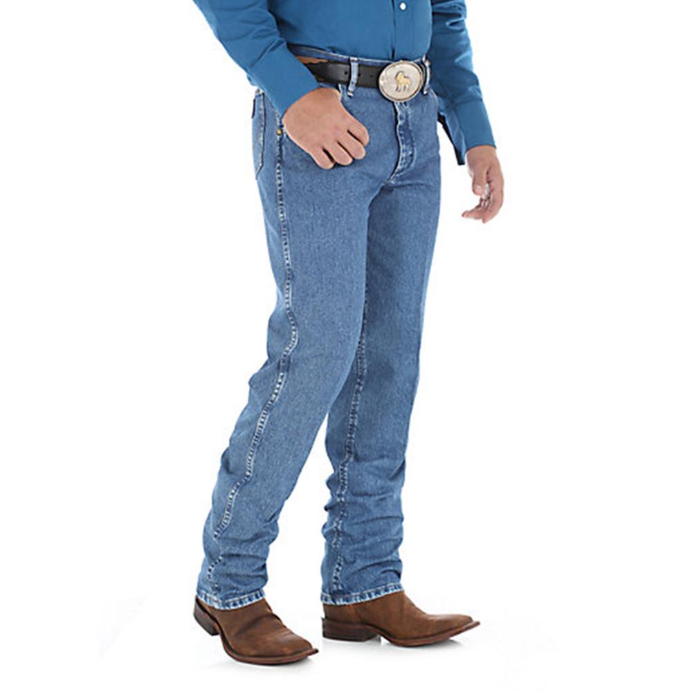 Wrangler Apparel Wrangler Men's Premium Performance Cowboy Cut Regular Fit Denim Jeans - Stonewashed 38" Inseam