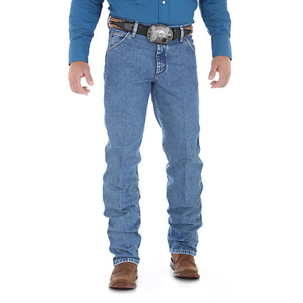 Wrangler Apparel Wrangler Men's Premium Performance Cowboy Cut Regular Fit Denim Jeans - Stonewashed 38" Inseam