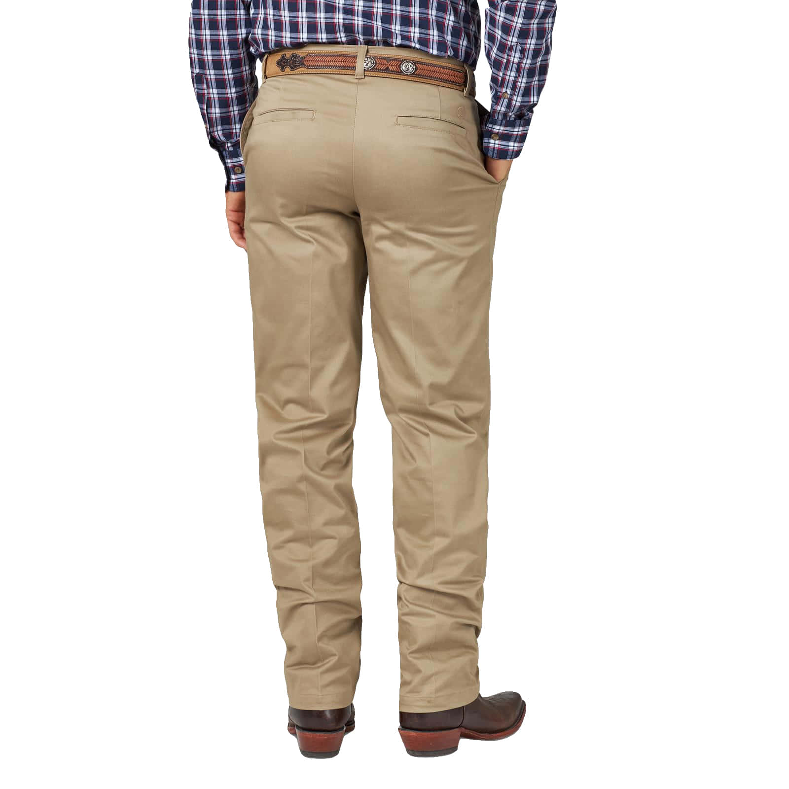 Wrangler Apparel Wrangler Western Casual Flat Front Relaxed Fit Pants in Khaki