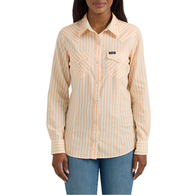 Wrangler Apparel Wrangler Western Long Sleeve Women's Shirt In Pink