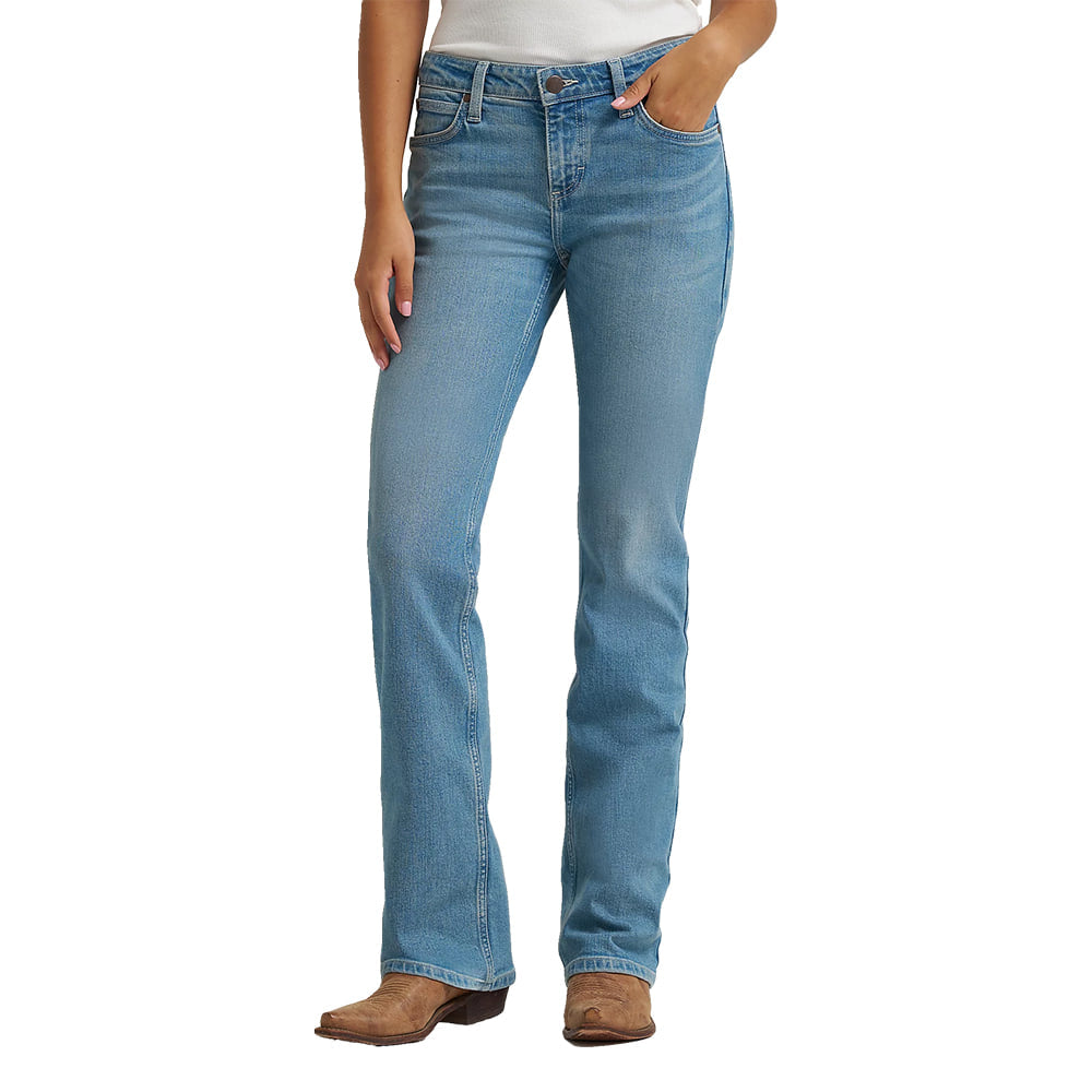Wrangler Apparel Wrangler Womens Mae Mid Rise Bootcut Jeans in Nori