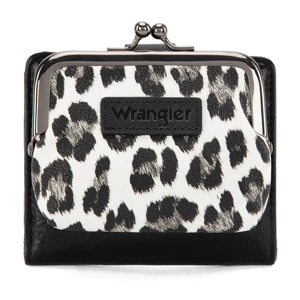 Wrangler Other Wrangler Black Western Leopard Print Small Bifold with Coin Purse