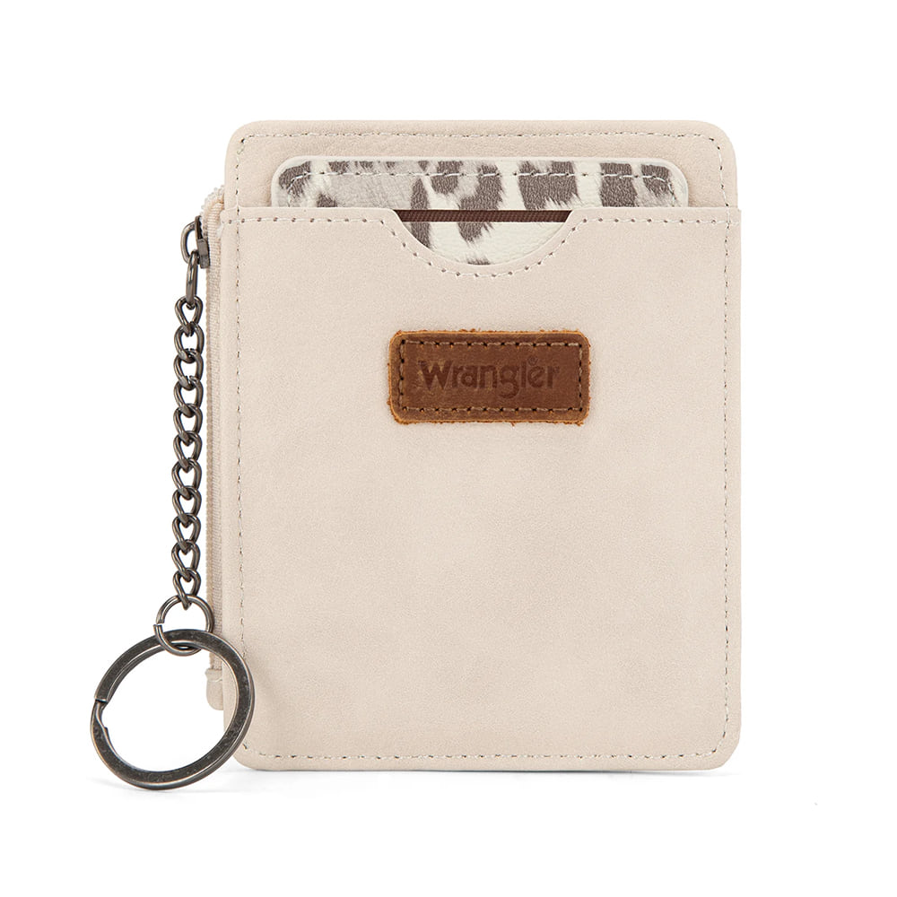 Wrangler Other Wrangler Small Card Case Wallet Keychain Detachable Card Holder in Beige