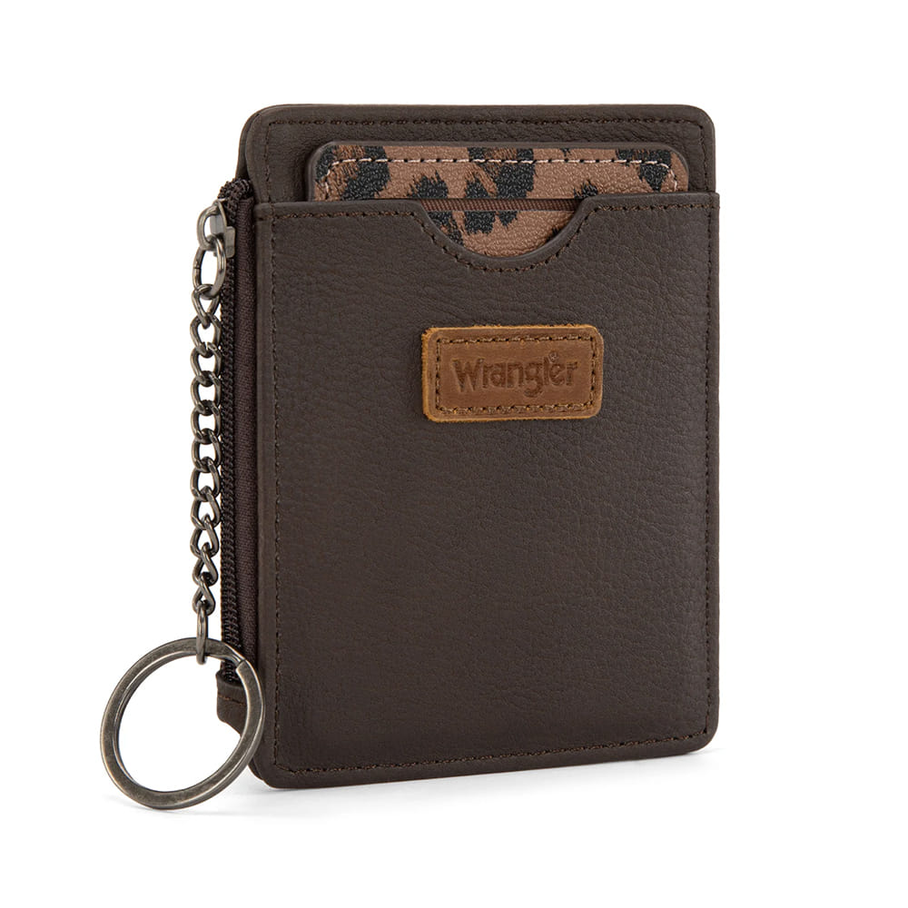 Wrangler Other Wrangler Small Card Case Wallet Keychain Detachable Card Holder in Coffee