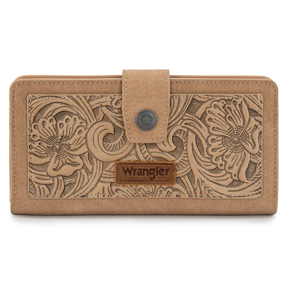 Wrangler Other Wrangler Western Floral Tooled RFID Wallet in Tan