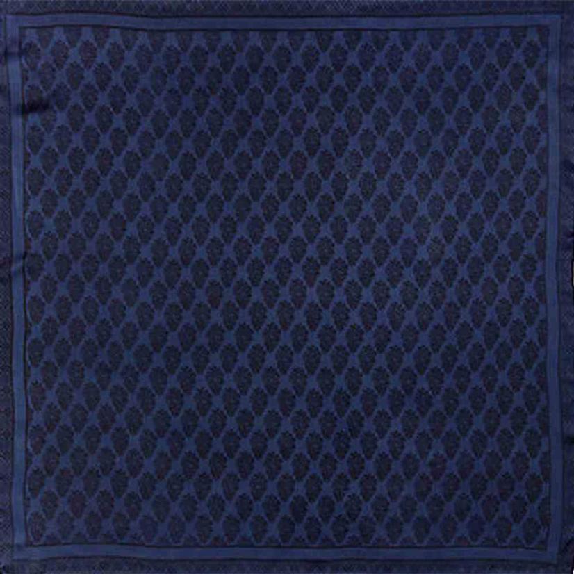 Wyoming Traders Apparel 34.5"x34.5" / Navy Wild Rag Printed Satin Scarves - Assorted Prints