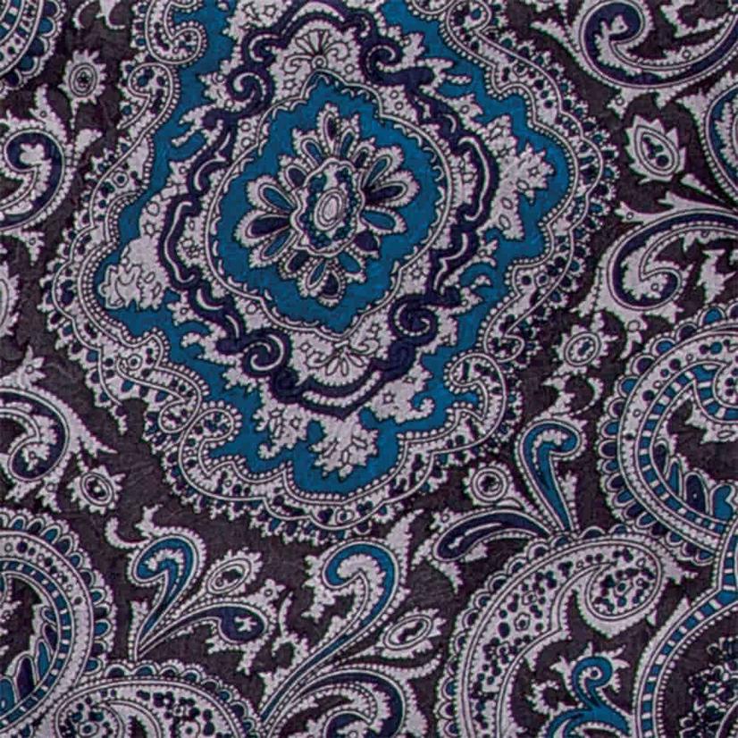 Wyoming Traders Apparel Blue / 20"x20" Wyoming Traders Blue Silver Paisley Wild Rag