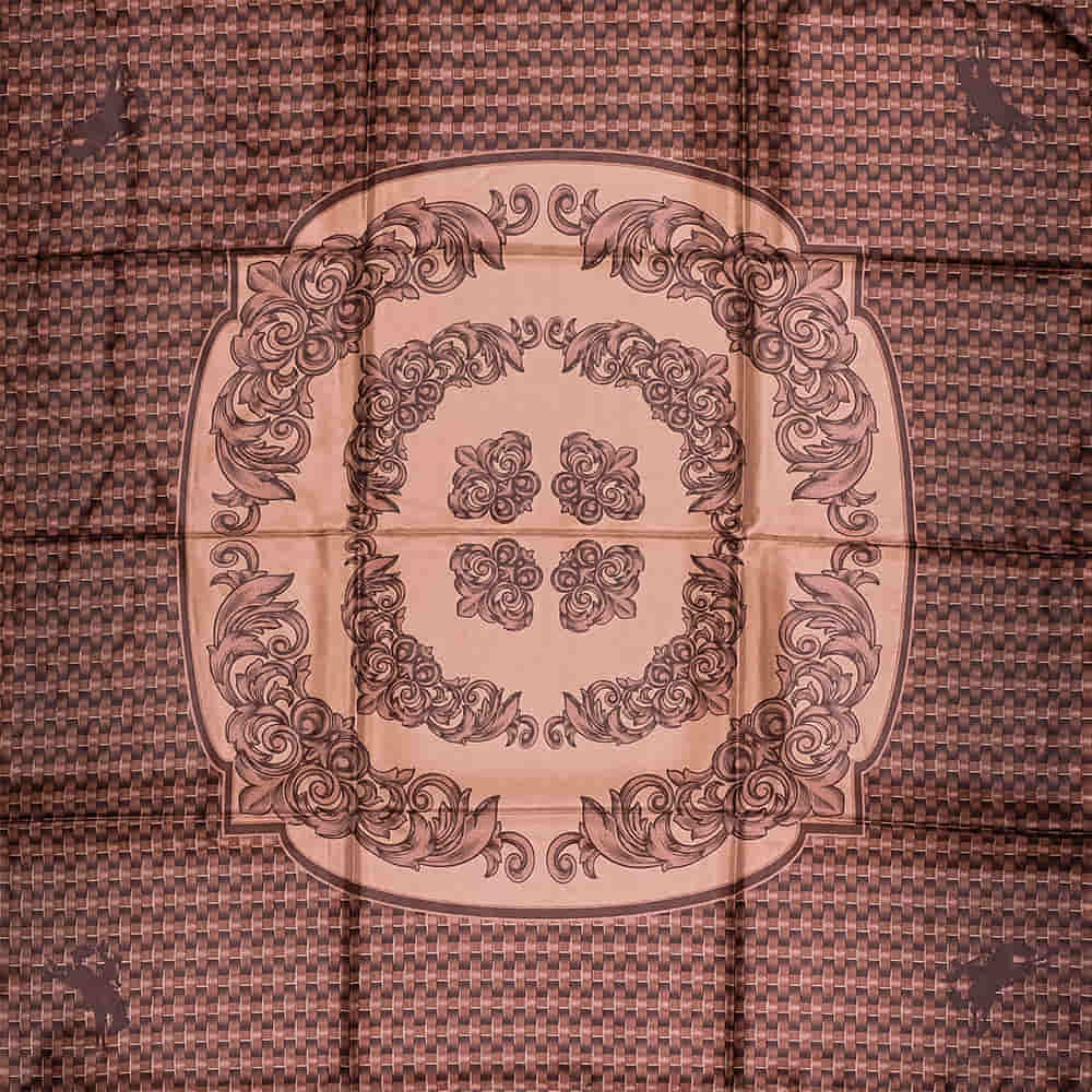 Wyoming Traders Apparel Chocolate / 34"x34" Wyoming Traders Chocolate Frontier Tooled Leather Wild Rag
