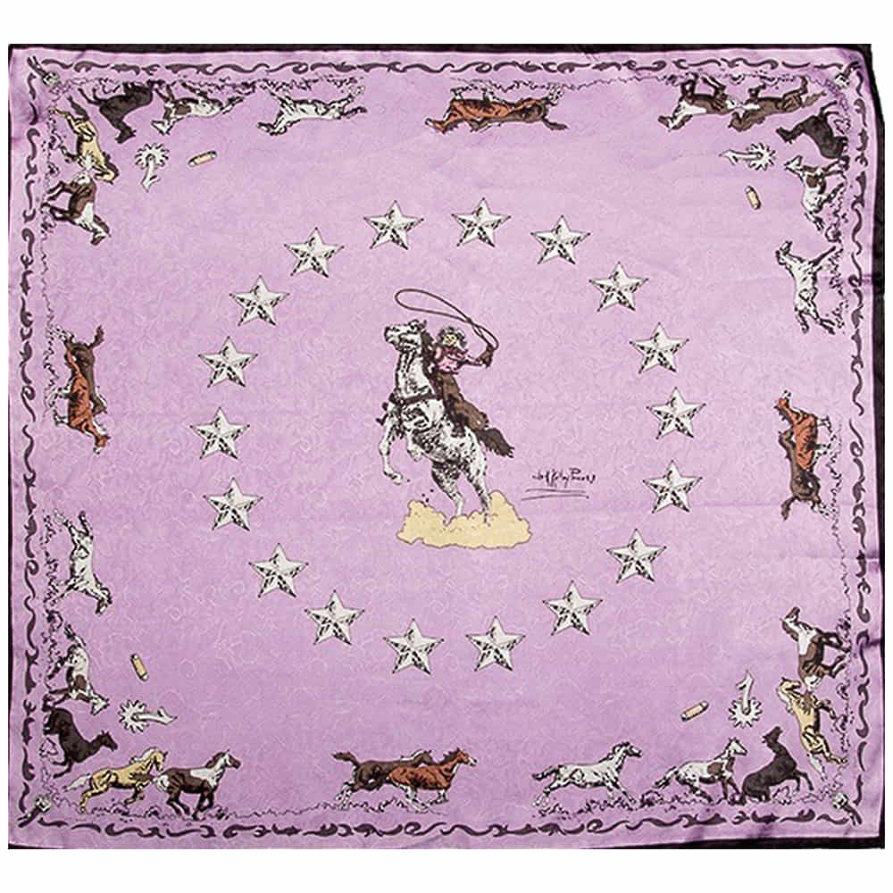 Wyoming Traders Apparel Wyoming Trader Lavender Mustang Jacquard Limited Edition Wild Rag