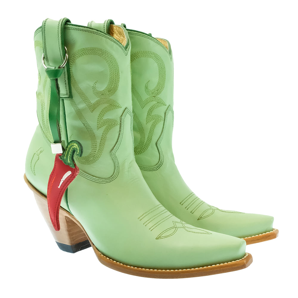 Yippee Ki Yay By OG Footwear Old Gringo Yippee Ki Yay Women's Green Chili Shortie Booties