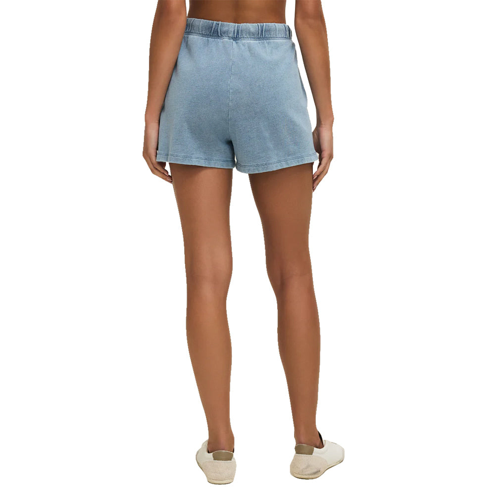 Z Supply 300 WOMENS OTHER WOMENS HUNTER KNIT DENIM SHORTS IN OCEAN AIR INDIGO