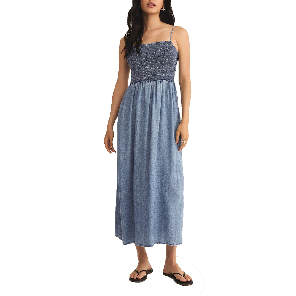 Z Supply Apparel Z Supply Bayside Chambray Midi Dress