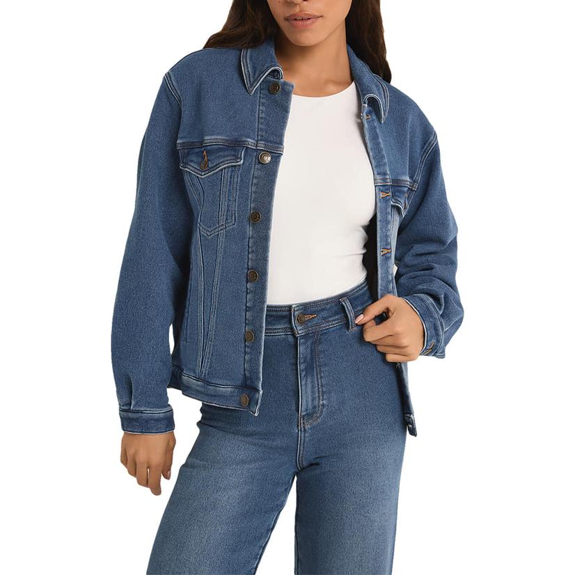 Z Supply Apparel Z Supply Dallas Women's Denim Jacket In Indigo