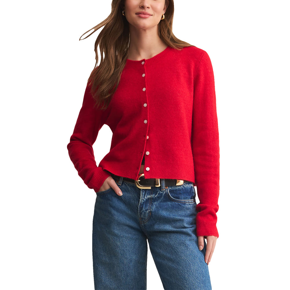Z Supply Apparel Z Supply Festive Red Medina Women's Cardigan