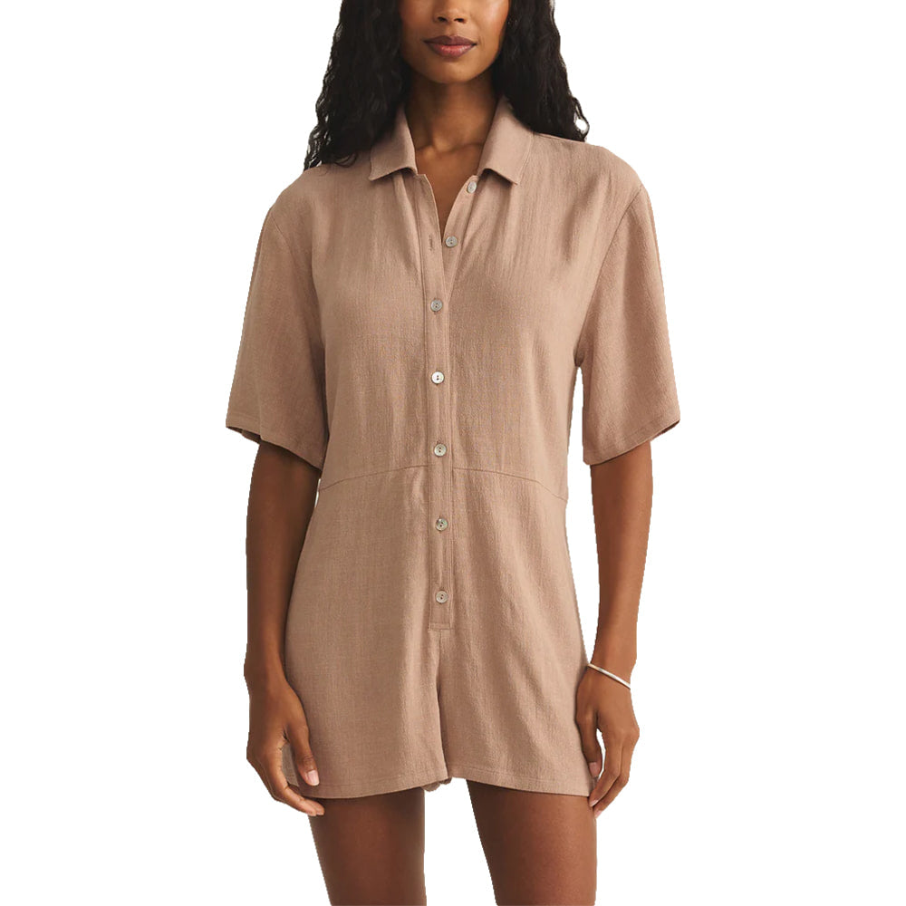 Z Supply Apparel Z Supply Marcell Iced Coffee Romper