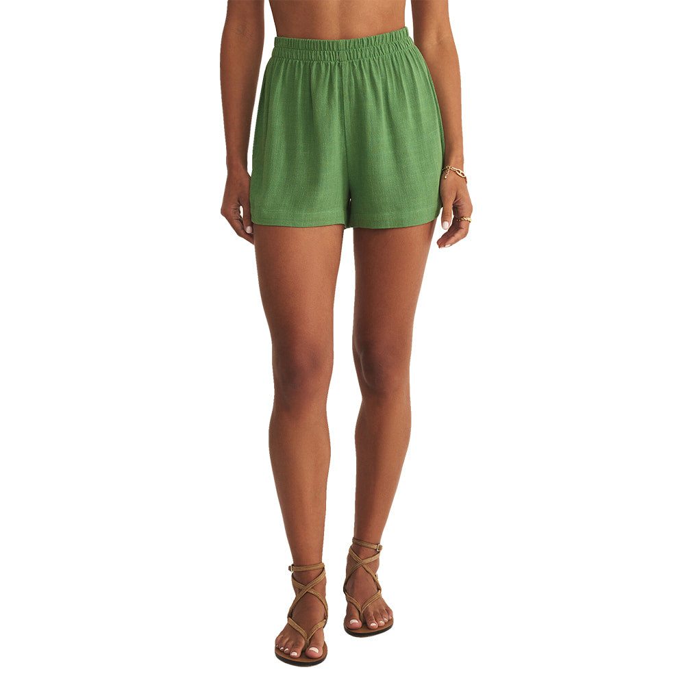 Z Supply Apparel Z Supply Scout Linen Rayon Women's Shorts In Lawn