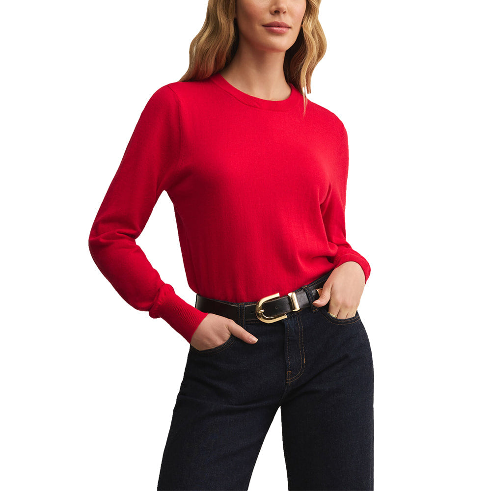 Z Supply Apparel Z Supply The Perfect Layer Women's Festive Red Shirt