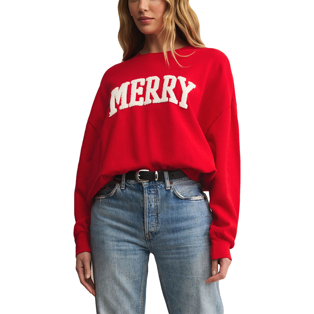 Z Supply Apparel Z Supply Very Merry Sunday Festive Red Women's