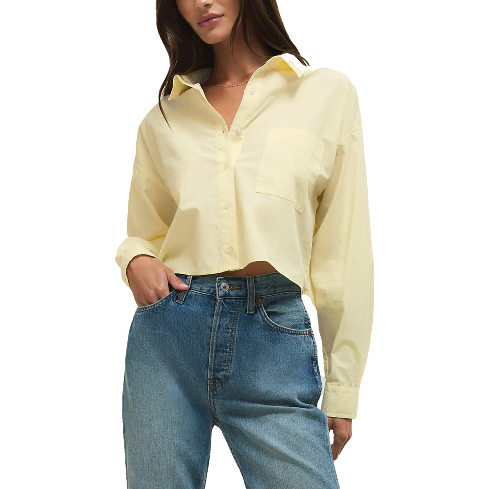 Z Supply Apparel Z Supply Women's Pineapple Lisette Long Sleeve Button-Down Shirt