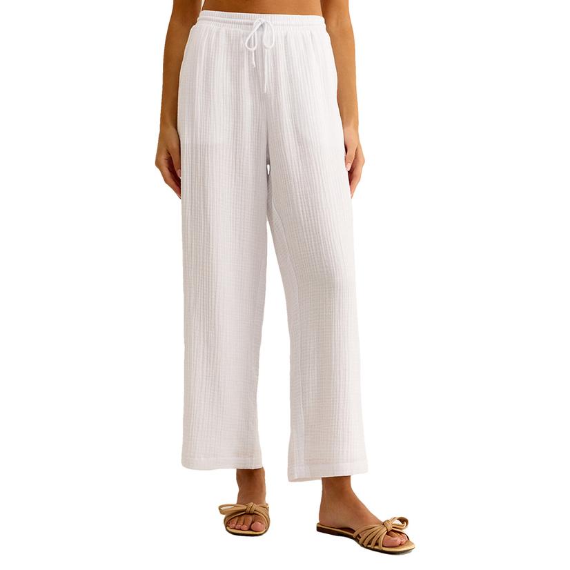 Z Supply Z Supply White Bondi Gauze Women's Pant