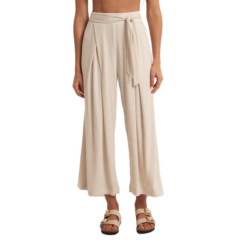 Z Supply Z Supply White Isla Pucker Knit Women's Pant
