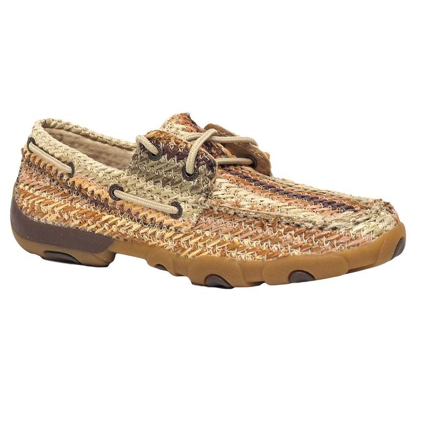 Twisted X Brown Twill Women's Boat Shoes