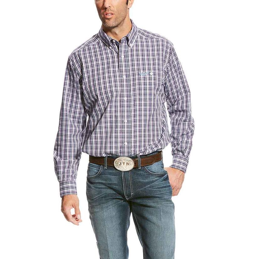 Relentless Intensify Purple Plaid Long Sleeve Shirt