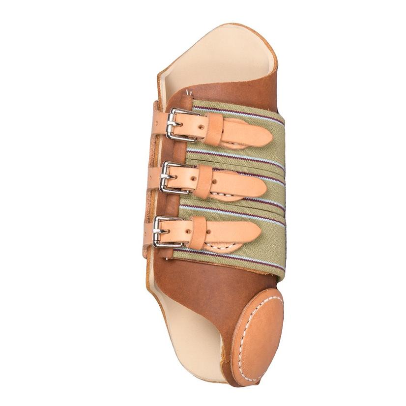 Leather Splint Boot with Triple Buckles