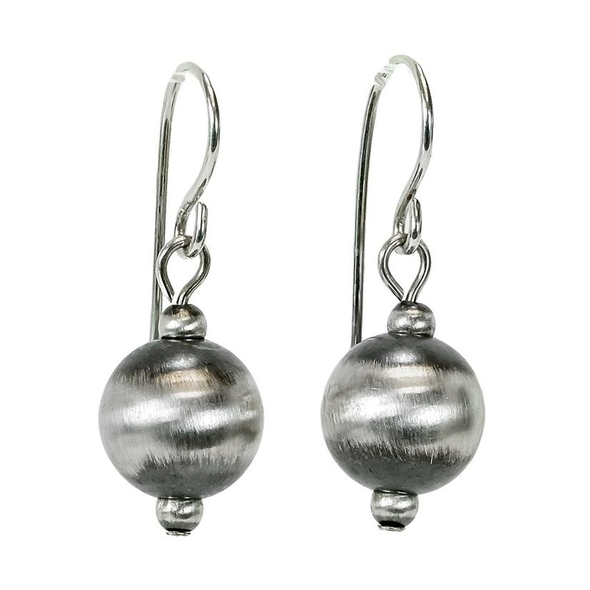 Large Navajo Pearl Drop Silver Earrings