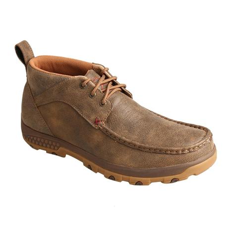 Twisted X Brown Stretch Men's Moccasin