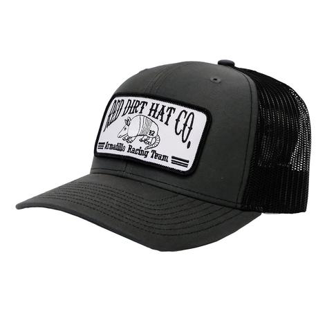 Red Dirt Hat Co. Charcoal Black Armadillo Patch Mesh Back Cap