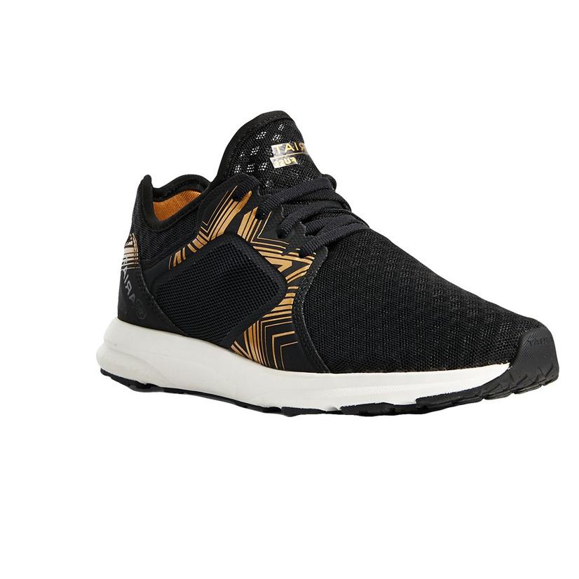 black and gold womens tennis shoes
